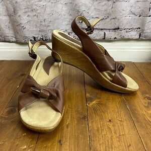 Dansko Brown Wedge Sandals